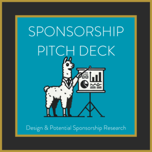 Llama presenting a sponsorship pitch deck